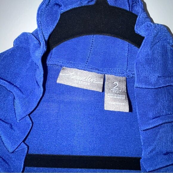 Chico’s Traveler’s Collection Open Front Draped Tunic Cardigan Jacket Chicos - Picture 2 of 4